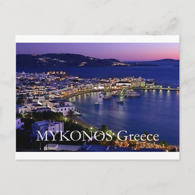 Postal mykonos_night (Anverso)
