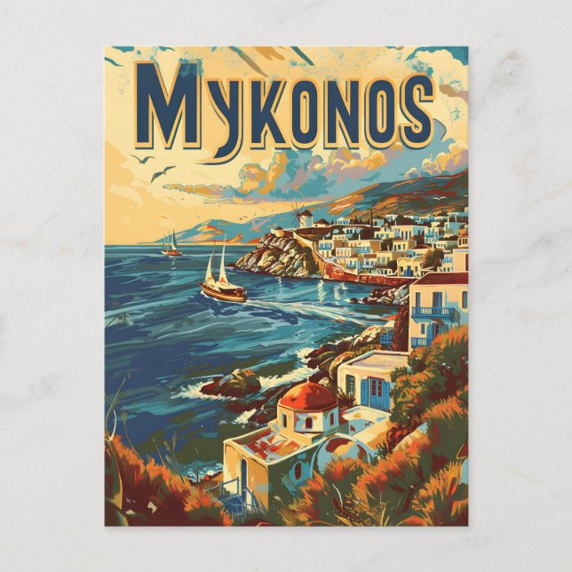 Postal Mykonos Vintage (Anverso)