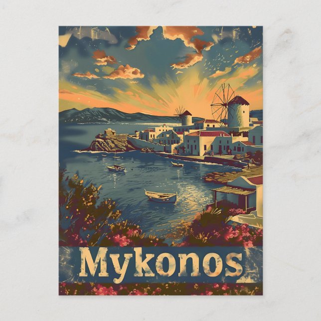 Postal Mykonos Vintage (Anverso)