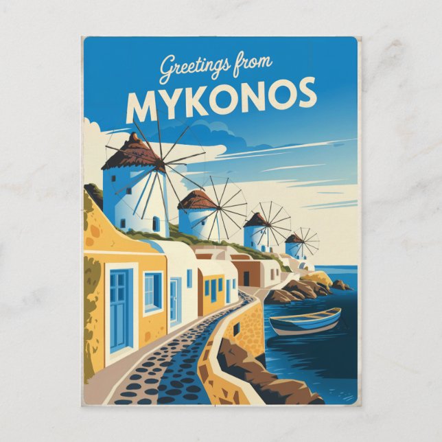 Postal Mykonos Vintage (Anverso)