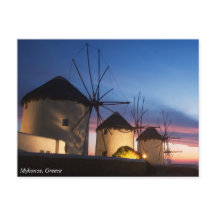 Mykonos Windmill Sunset, Grecia