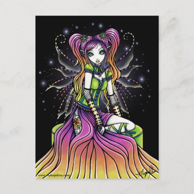 Postal Myra Celestial Rainbow Fairy Art (Anverso)