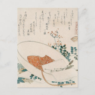 Postal Myriad Grasses Shell de Hokusai