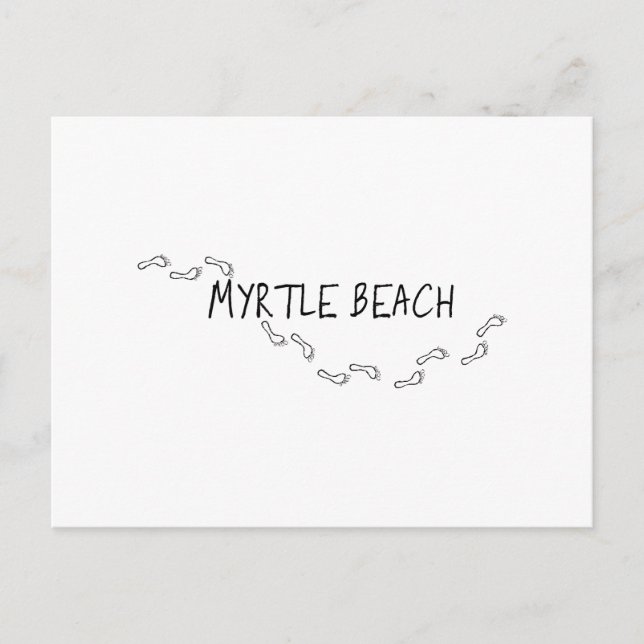 Postal Myrtle Beach Footprints (Anverso)