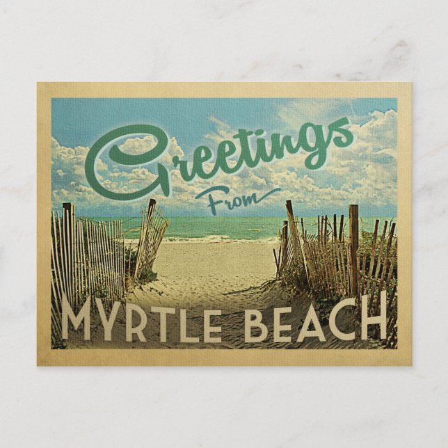 Postal Myrtle Beach Postcard Vintage Travel (Anverso)