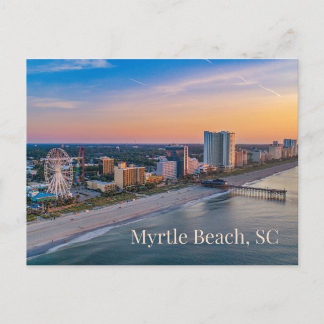 Postal Myrtle Beach, South Carolina City Beach View (Anverso)