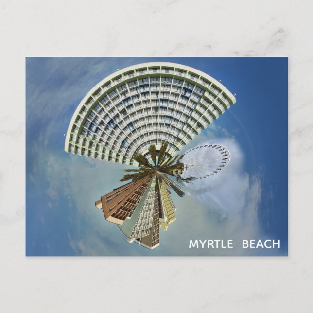 Postal Myrtle Beach South Carolina Panorama Foto de viaje (Anverso)