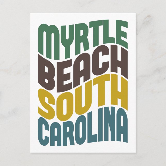 Postal Myrtle Beach South Carolina Retro Wave (Anverso)