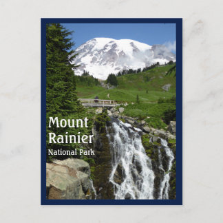 Postal Myrtle cae (el Monte Rainier N.P.) con el texto
