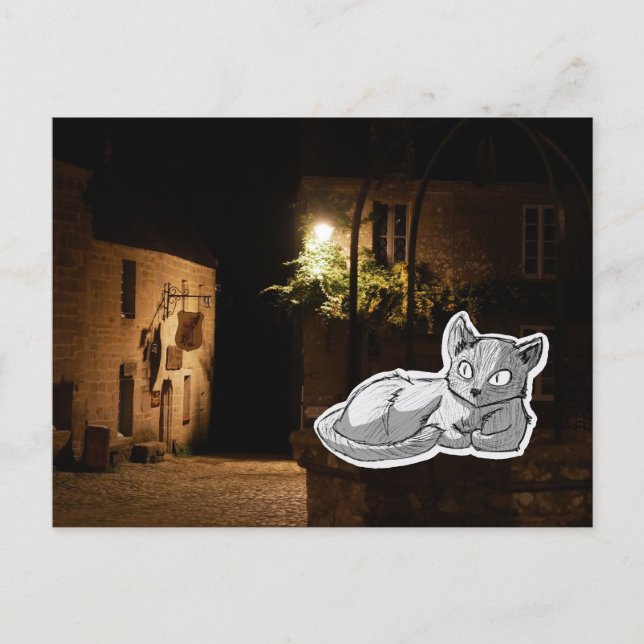 Postal Mysterious Cat (Anverso)
