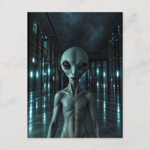 Postal Mysterious Grey Alien