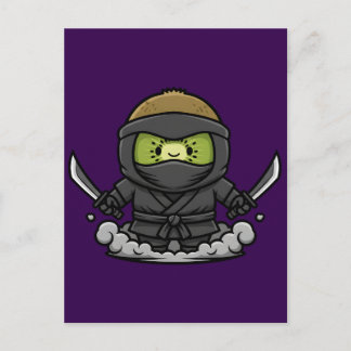 Postal Mysterious Kage Kiwi Shadow Ninja Illustration