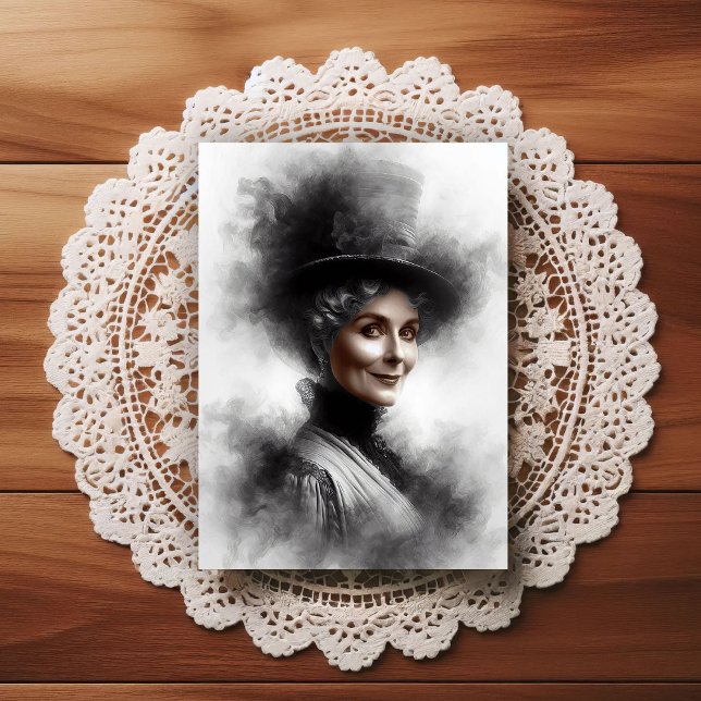 Postal Mysterious Victorian Woman Portrait Art (Subido por el creador)