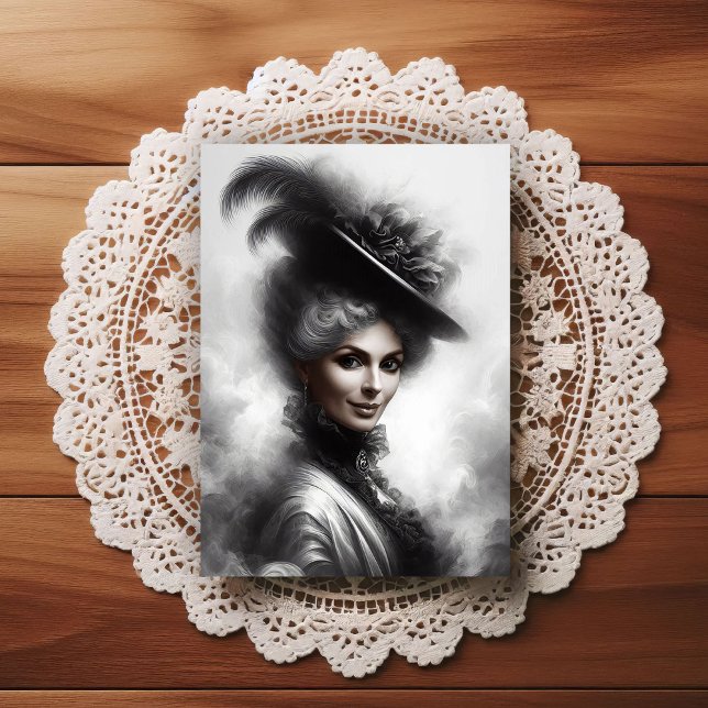 Postal Mysterious Victorian Woman Portrait Art (Subido por el creador)