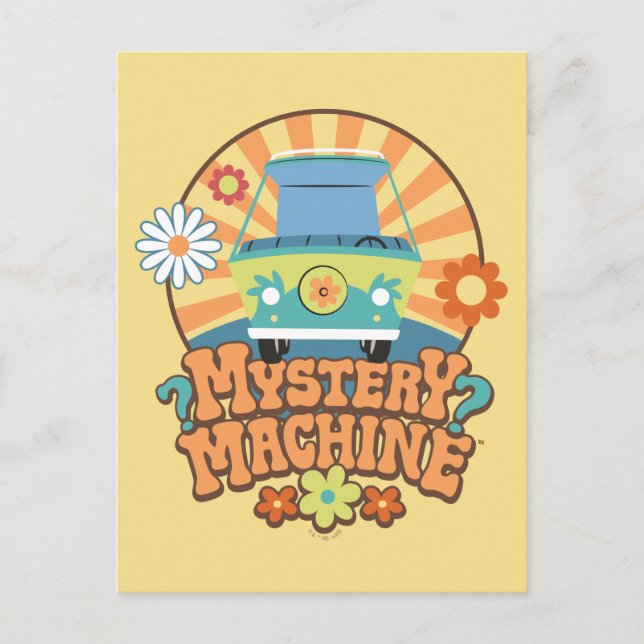 Postal Mystery Machine Van Floral Graphic (Anverso)