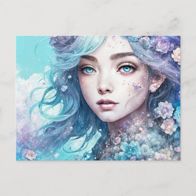 Postal Mystic Fairy in Flower Crown (Anverso)