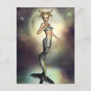Postal Mystic Moon Mermaid