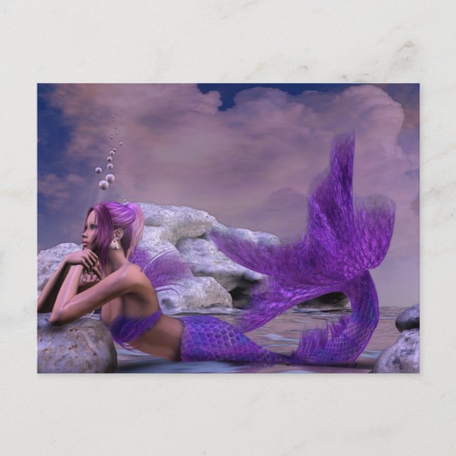 Postal Mystic Siren Fantasy Mermaid Art (Anverso)