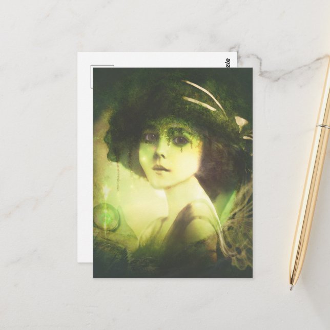 Postal Mystic Willow Tree Fantasy Art (Anverso/Reverso In Situ)