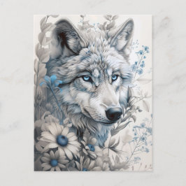 Postal Mystic Wolf Floral