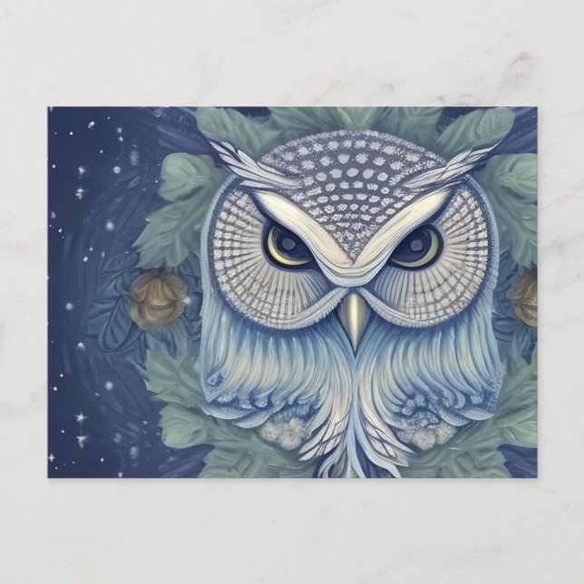 Postal Mystical Fantasy Forest Owl (Anverso)