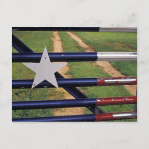 Postal N.A., EE. UU., Texas, lago Buchanan, bandera de Te