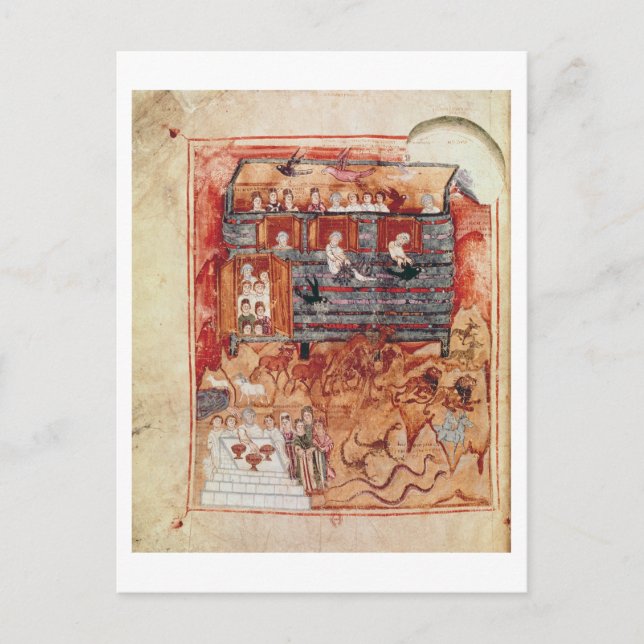 Postal N.A.L 2334 fol.10v Arca de Noé, de 'De Tours Pent (Anverso)