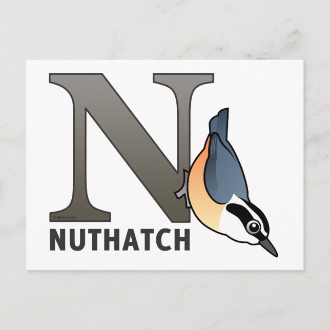 Postal N es para Nuthatch (Anverso)