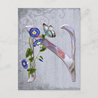 Postal N inicial de mariposa precisa