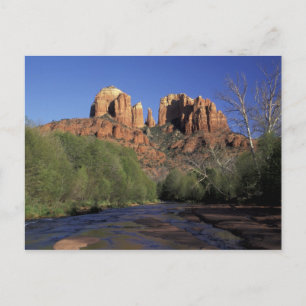 Postal NA, EE. UU., Arizona, Sedona. Cathedral Rock y Oak