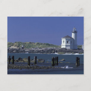 Postal NA, EE. UU., Oregón, Bandon, Faro de Coquille