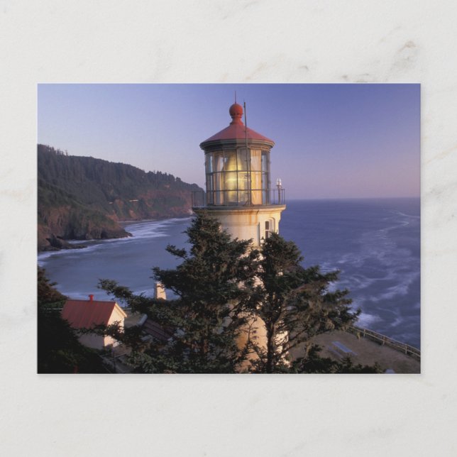 Postal NA, EE. UU., Oregón, Faro de Heceta Head, (Anverso)