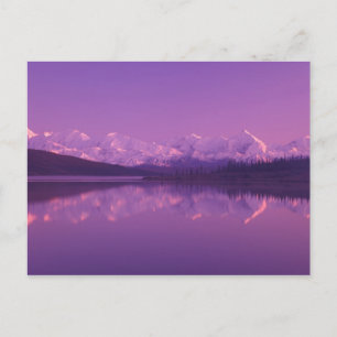 Postal NA, EEUU, Alaska, Denali NP, Wonder Lake, Evening