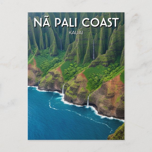 Postal Nā Pali Coast Kauai Hawaii Travel (Anverso)