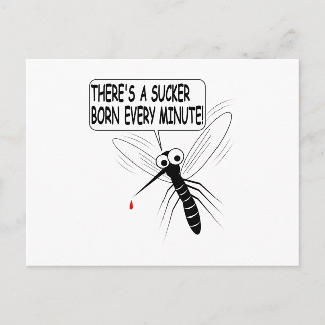 Postal Nace un Sucker cada minuto (Anverso)