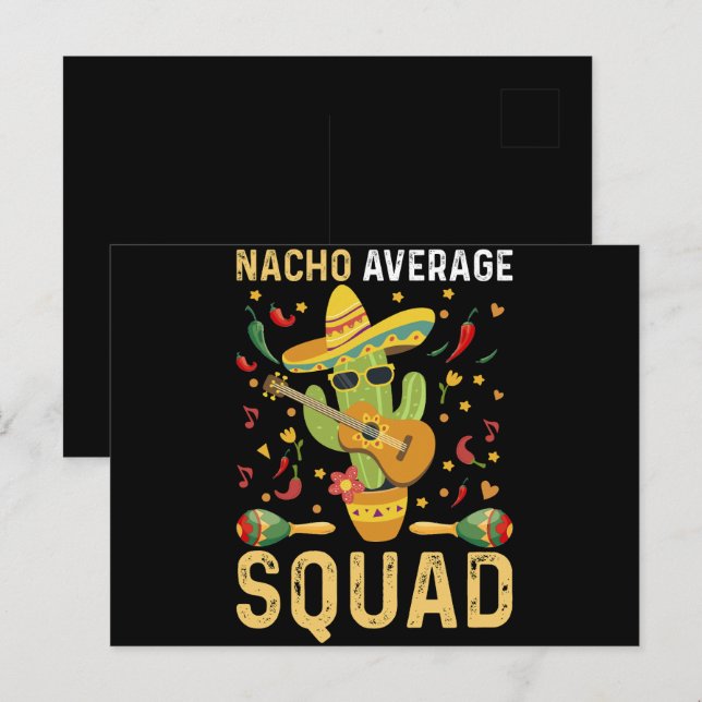 Postal Nacho Average Squad Cinco De Mayo Fiesta Mexicana (Anverso / Reverso)