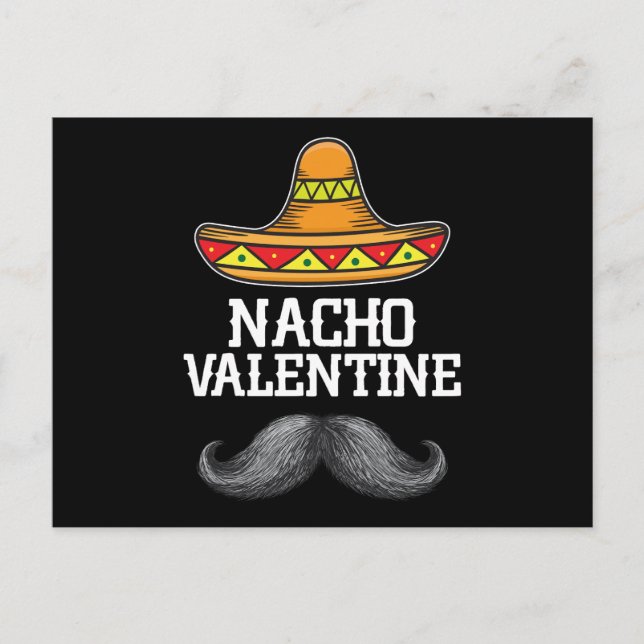 Postal Nacho Día de San Valentín Marido Español Mexicano (Anverso)