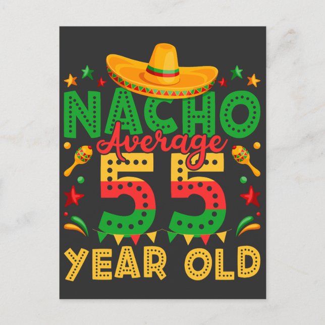 Postal Nacho promedio 55 años Cinco de Mayo (Anverso)