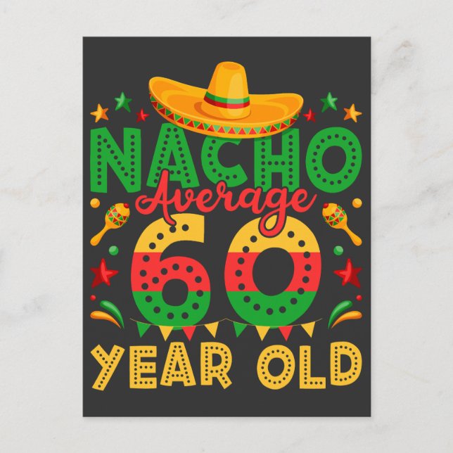 Postal Nacho Promedio 60 años Cinco de Mayo (Anverso)