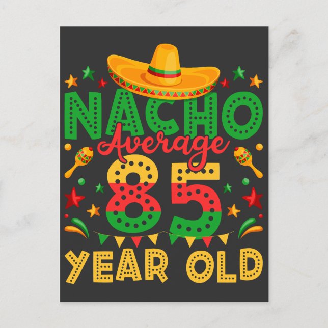 Postal Nacho promedio Cinco de Mayo de 85 años (Anverso)