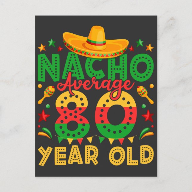 Postal Nacho promedio de 80 años Cinco de Mayo (Anverso)