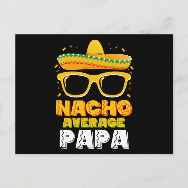 Postal Nacho Promedio Papa Papá Familia Cinco De Mayo (Anverso)
