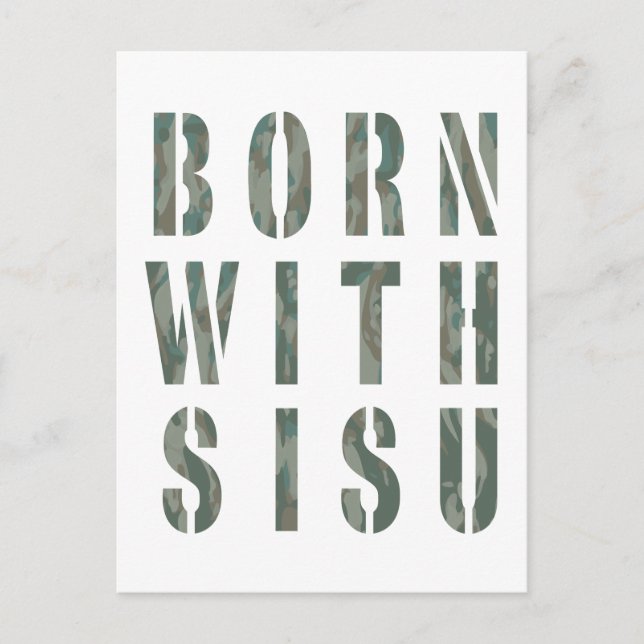 Postal Nacido con Sisu Camo 1 (Anverso)