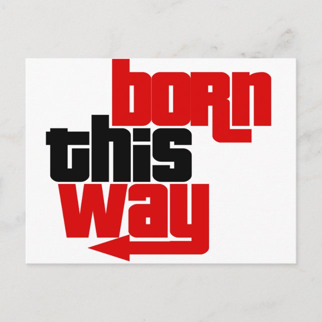 Postal Nacido de esta manera (Anverso)