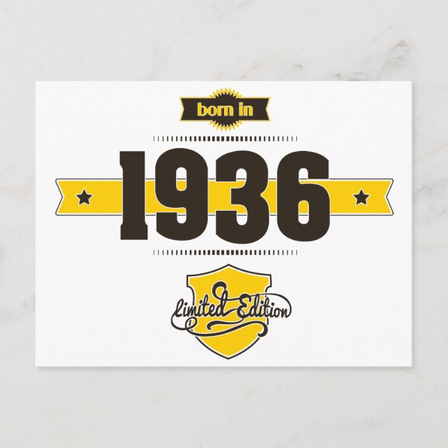 Postal nacido en 1936 (choco&amarillo) (Anverso)
