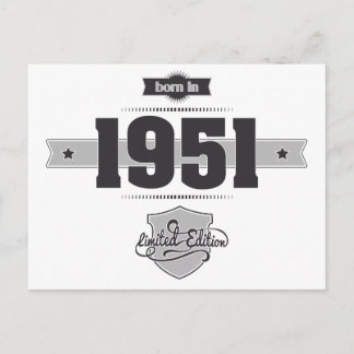Postal Nacido en 1951 (Dark&Lightgrey)