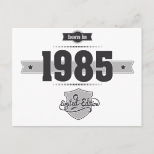 Postal Nacido en 1985 (Dark&Lightgrey)