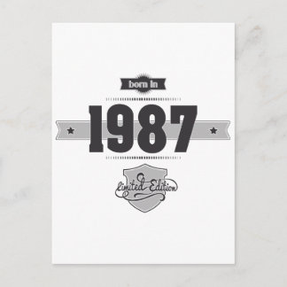 Postal Nacido en 1987 (Dark&Lightgrey)