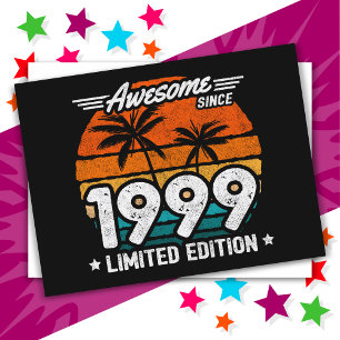 Postal Nacido en 1999 Edición Limitada Retro Awesome Desd