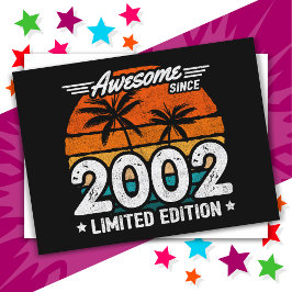 Postal Nacido en 2002 Edición Limitada Retro Awesome Desd